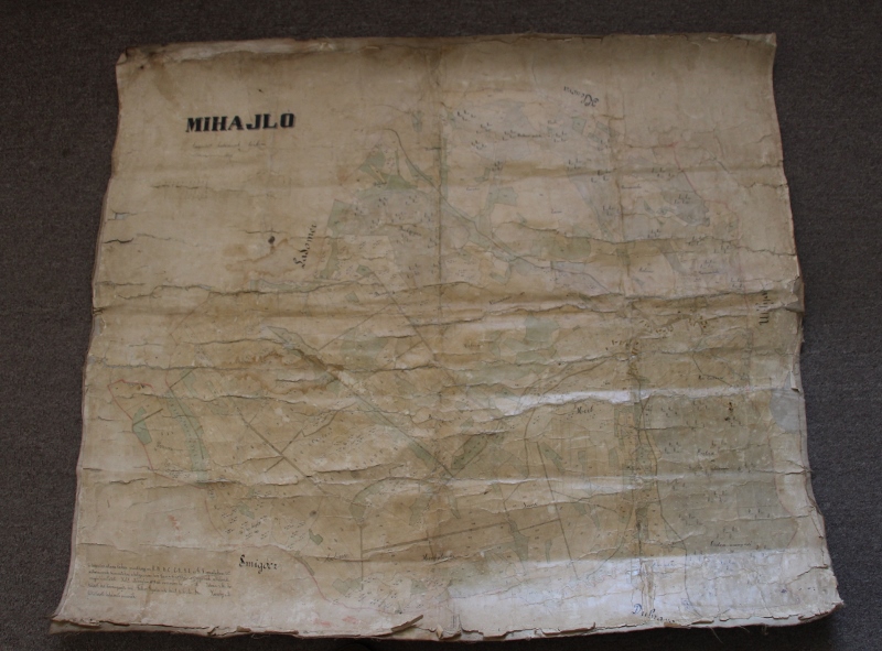 Najstaršia mapa - obec Michajlov 1890